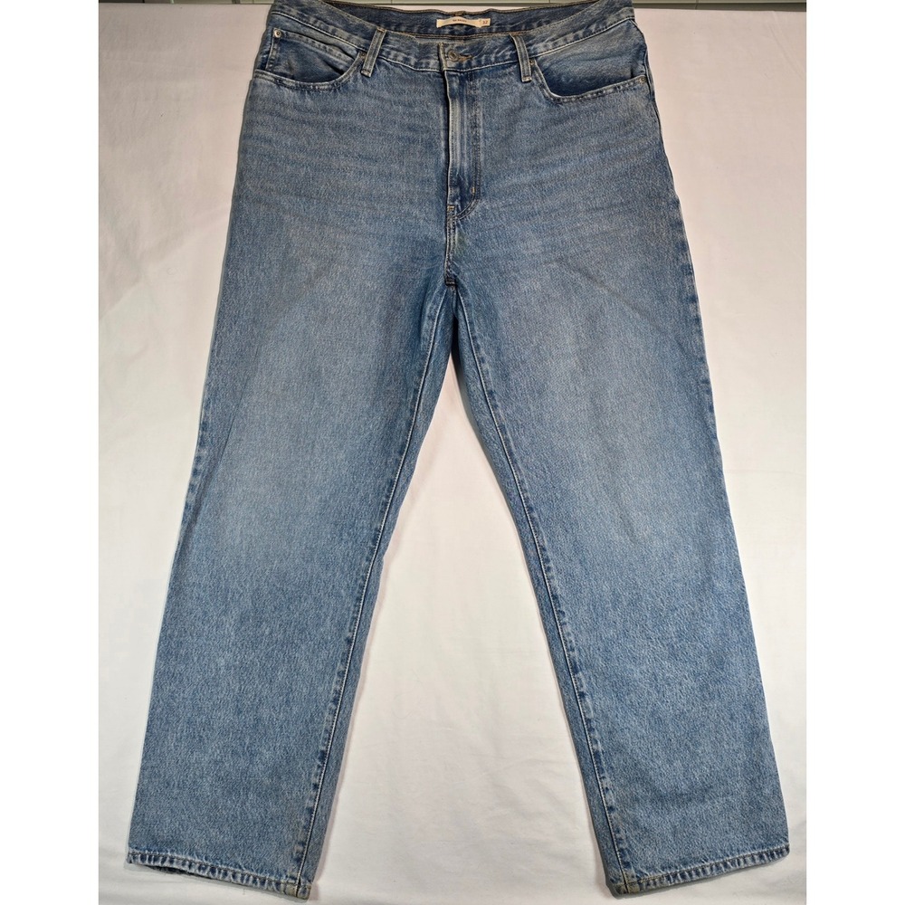 Levis‎ 94 Baggy Jeans Light Wash High Rise Straight Leg Denim A3510-0001 W32 L31